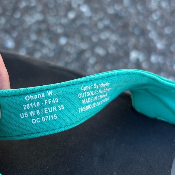 OluKai Womens Ohana Flip Sea Glass/Black size 8 - Picture 4 of 6